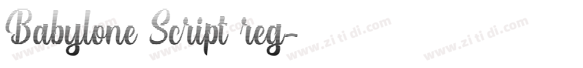 Babylone Script reg字体转换 Babylone Script reg字体转换